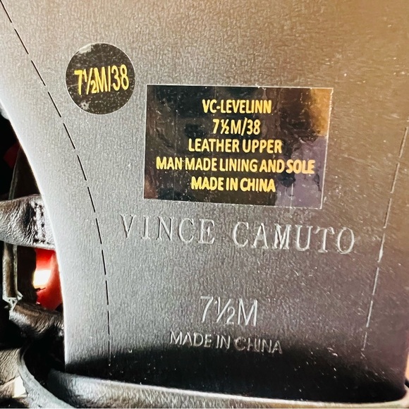 VINCE CAMUTO STRAPPY BLACK GLADIATOR LACE UP SANDALS SIZE 7.5 NEW - Picture 13 of 15